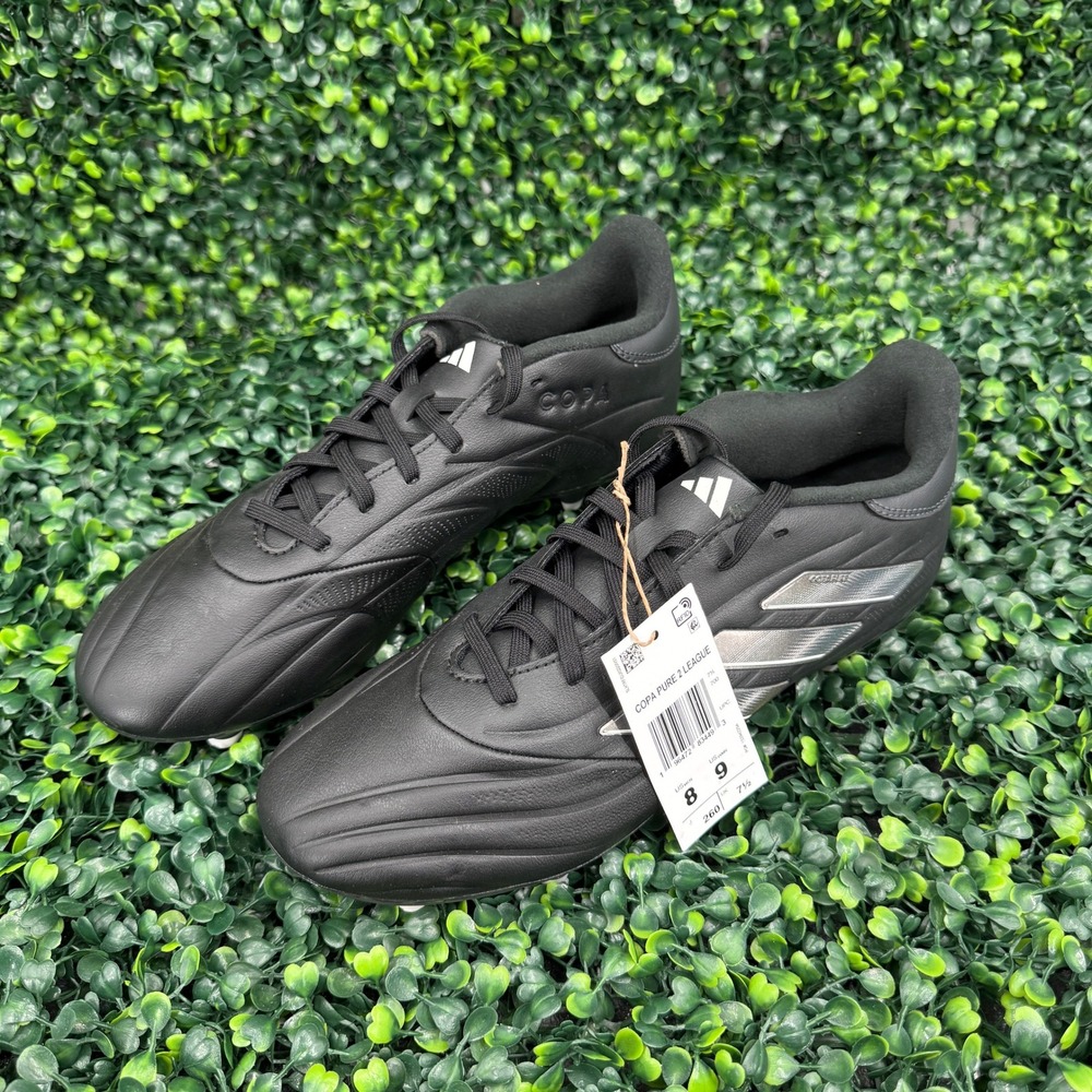 Adidas Copa Pure 2 League FG Soccer Cleats Black Silver IE7494 Mens 8 Womens 9